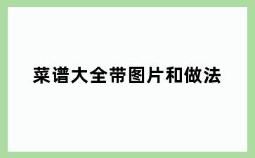菜谱大全带图片和做法