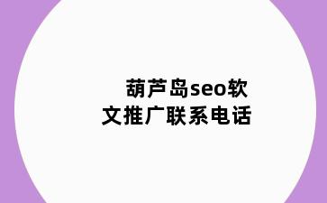 葫芦岛seo软文推广联系电话