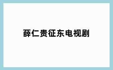 薛仁贵征东电视剧
