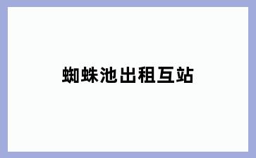 蜘蛛池出租互站