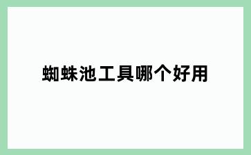 蜘蛛池工具哪个好用