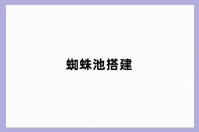 蜘蛛池搭建