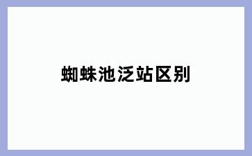 蜘蛛池泛站区别