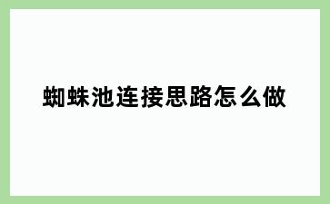 蜘蛛池连接思路怎么做