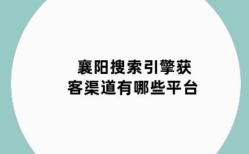 襄阳搜索引擎获客渠道有哪些平台