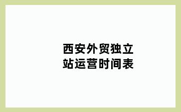 西安外贸独立站运营时间表