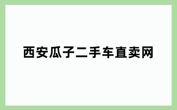 西安瓜子二手车直卖网