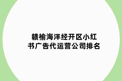 赣榆海洋经开区小红书广告代运营公司排名