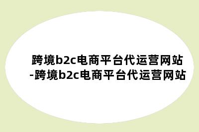 跨境b2c电商平台代运营网站-跨境b2c电商平台代运营网站