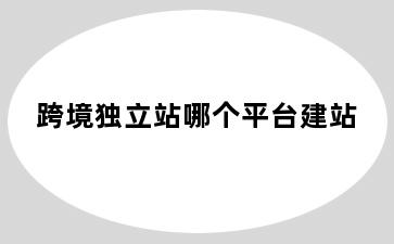 跨境独立站哪个平台建站