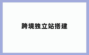 跨境独立站搭建