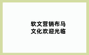 软文营销布马文化欢迎光临
