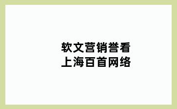 软文营销誉看上海百首网络