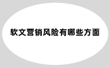 软文营销风险有哪些方面