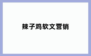 辣子鸡软文营销