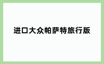 进口大众帕萨特旅行版