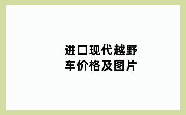 进口现代越野车价格及图片