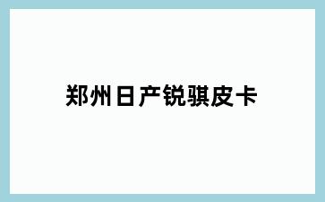 郑州日产锐骐皮卡