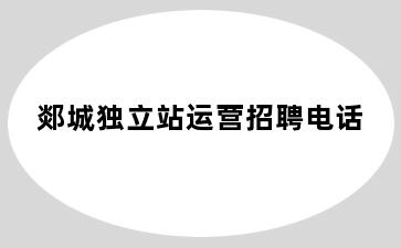 郯城独立站运营招聘电话