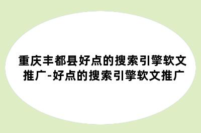 重庆丰都县好点的搜索引擎软文推广-好点的搜索引擎软文推广