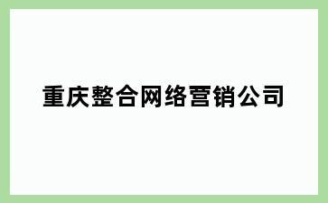 重庆整合网络营销公司