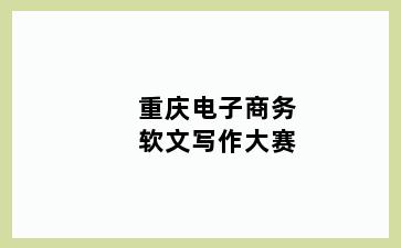 重庆电子商务软文写作大赛