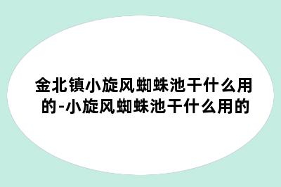 金北镇小旋风蜘蛛池干什么用的-小旋风蜘蛛池干什么用的