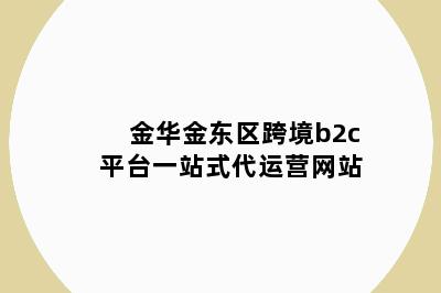 金华金东区跨境b2c平台一站式代运营网站