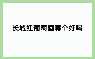 长城红葡萄酒哪个好喝