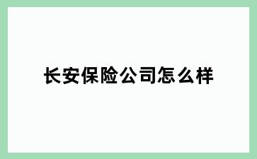 长安保险公司怎么样