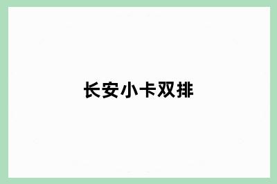 长安小卡双排