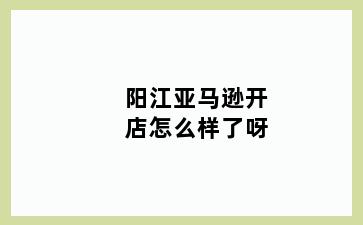 阳江亚马逊开店怎么样了呀