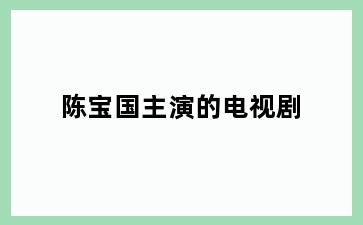 陈宝国主演的电视剧
