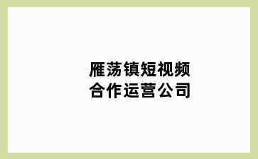 雁荡镇短视频合作运营公司