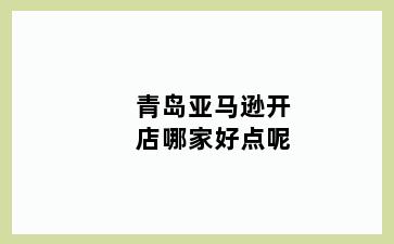 青岛亚马逊开店哪家好点呢