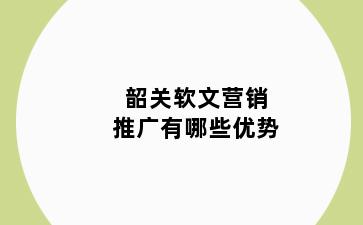 韶关软文营销推广有哪些优势