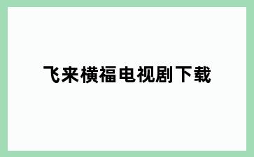 飞来横福电视剧下载