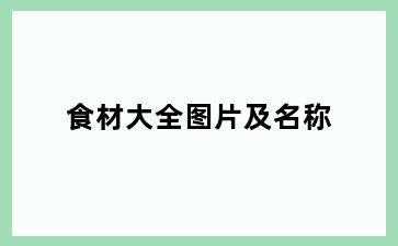 食材大全图片及名称