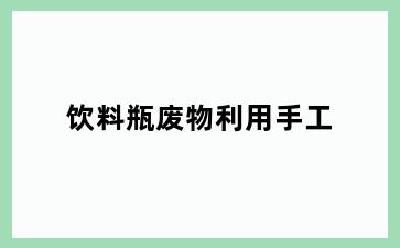 饮料瓶废物利用手工
