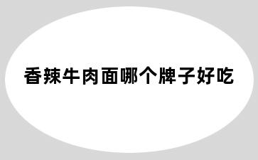 香辣牛肉面哪个牌子好吃