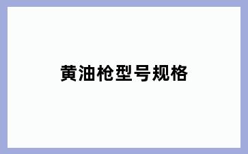 黄油枪型号规格