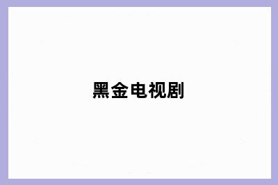 黑金电视剧