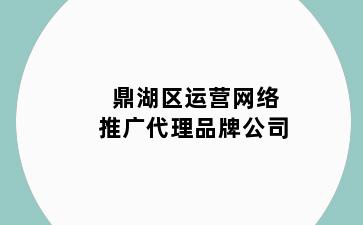 鼎湖区运营网络推广代理品牌公司